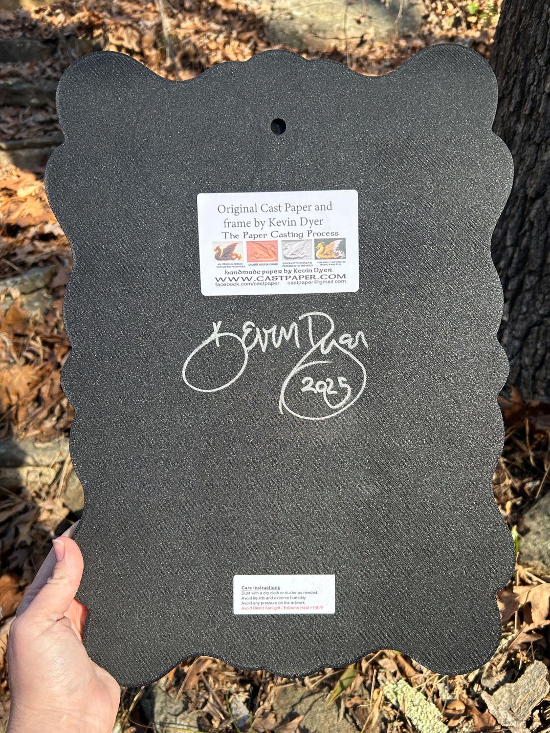 Portal - Handpainted  Cast Paper Kevin Dyer - fantasy art nature small door hobbit hole fairy house wonderland picture