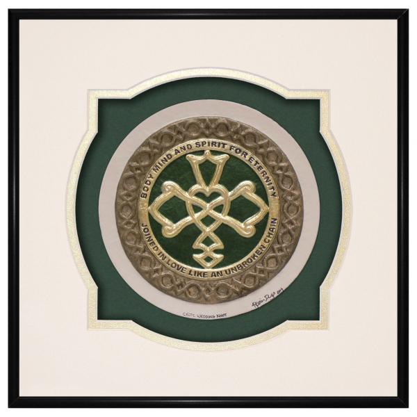 Celtic Wedding Knot - hand painted cast paper picture