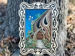 Portal - Handpainted  Cast Paper Kevin Dyer - fantasy art nature small door hobbit hole fairy house wonderland