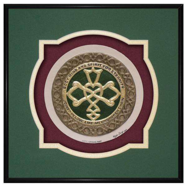 Celtic Wedding Knot - hand painted cast paper picture