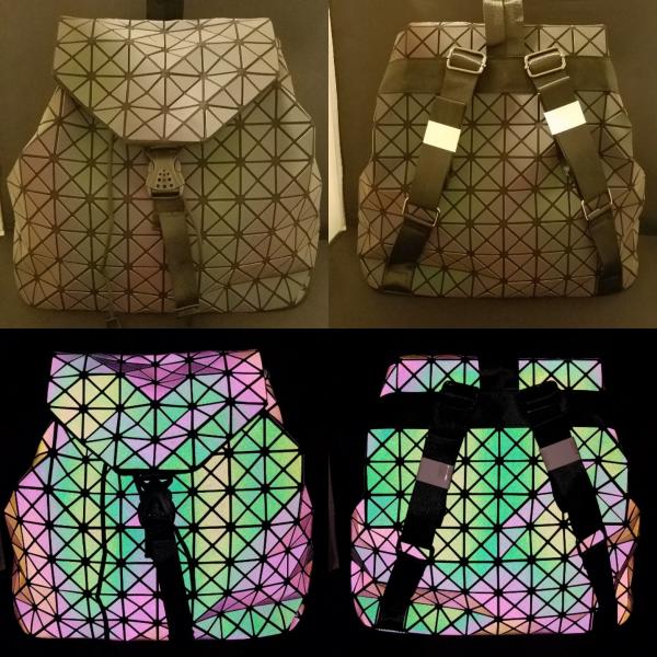 Luminous Diamond Pattern Backpack