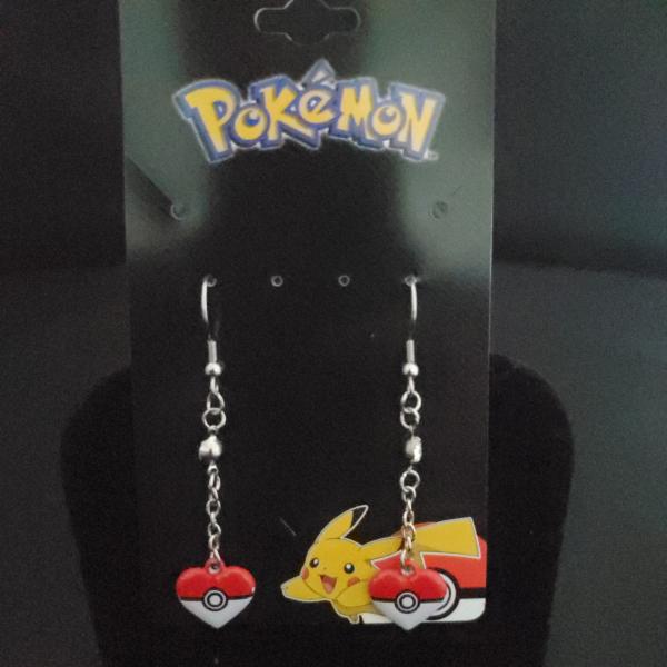 Pokemon pokeball dangly earrings