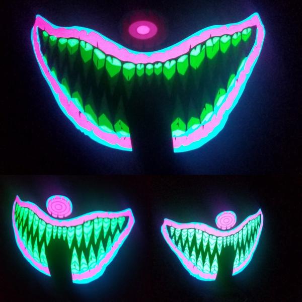 Neon Clown Sound Activated Mask picture