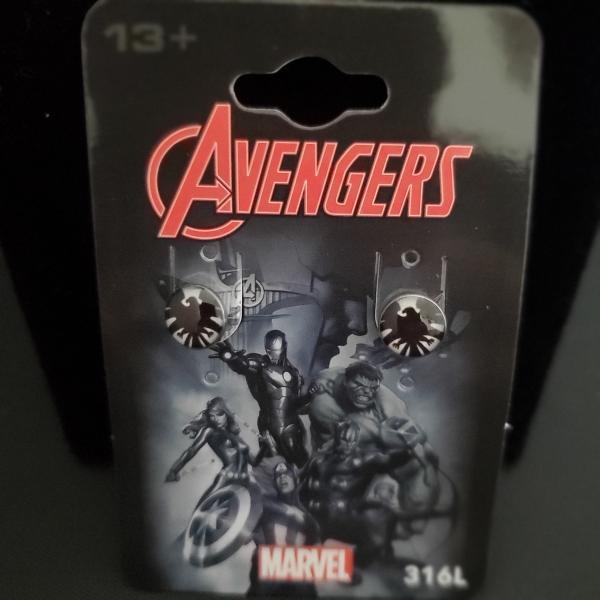 Marvel agents of shield logo stud earrings picture