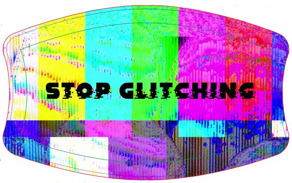 Stop Glitching cloth mask with filter pocket