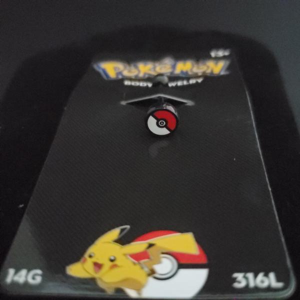 Pokemon 14g pokeball tongue ring barbell picture