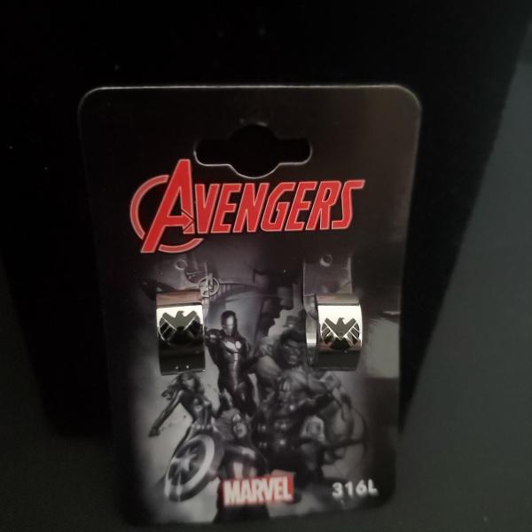 Marvel agents of shield logo hoop cuff earrings picture