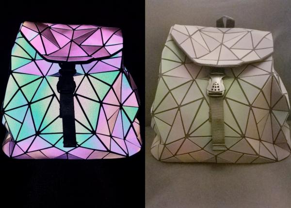 Luminous Geometric Pattern Backpack picture