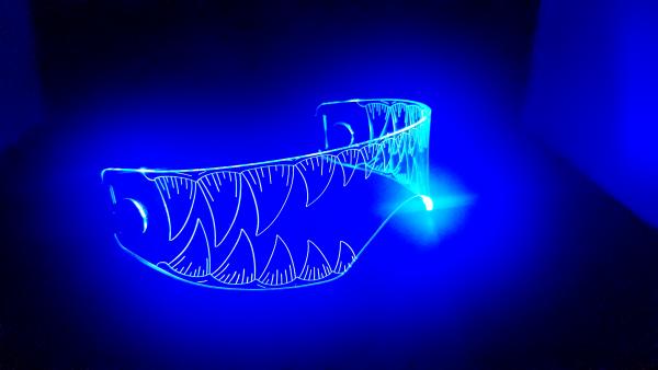 Fursona sized vore visor (blue)