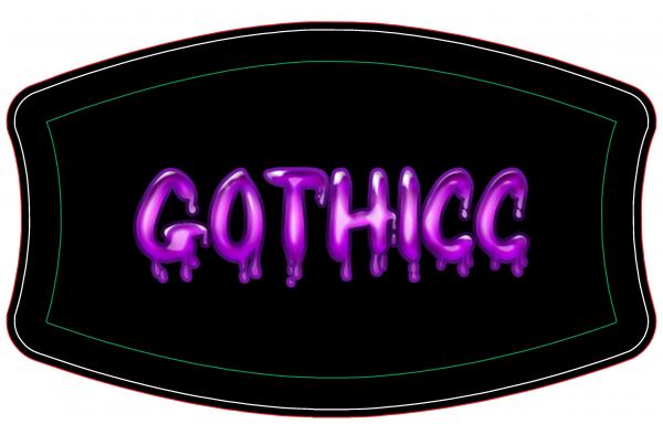 Gothicc cloth mask with filter pockets
