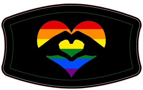 Love is Love cloth mask with filter pocket