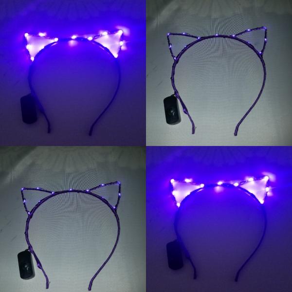 Purple wired cat ears picture