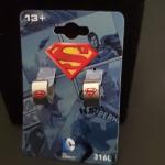 DC Superman hoop cuff earrings
