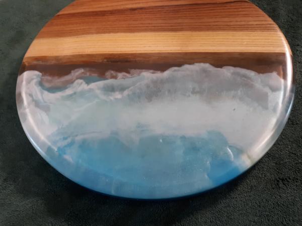 Epoxy Resin Ocean Wave Lazy Susan picture