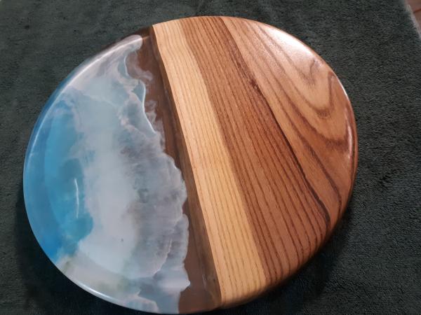 Epoxy Resin Ocean Wave Lazy Susan picture