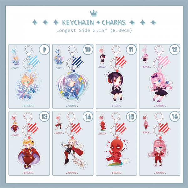Acrylic Key Chains/Charms/Select your favorite picture