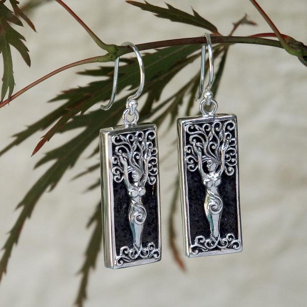 Silver Dryad Aromatherapy Earrings - ESS-G200 picture