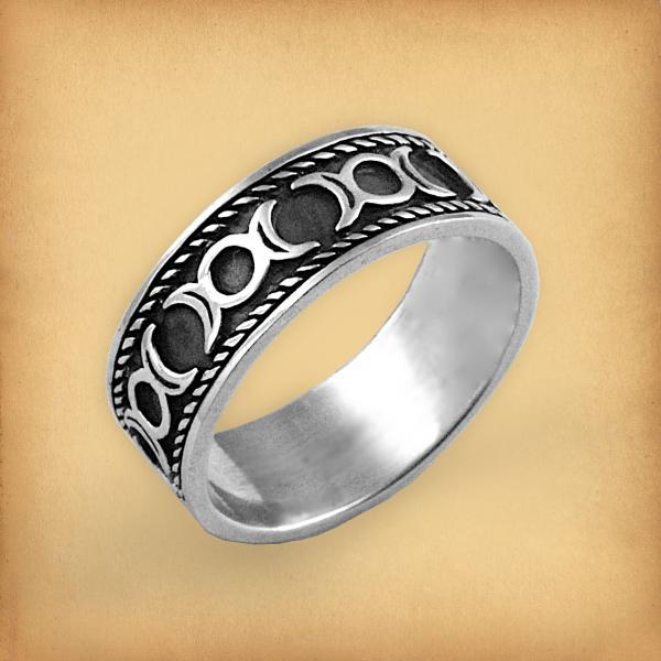 Silver Triple Moon Ring - RSS-278 picture