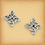 Silver Celtic Knot Stud Earrings - ESS-269