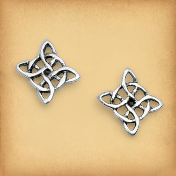 Silver Celtic Knot Stud Earrings - ESS-269 picture