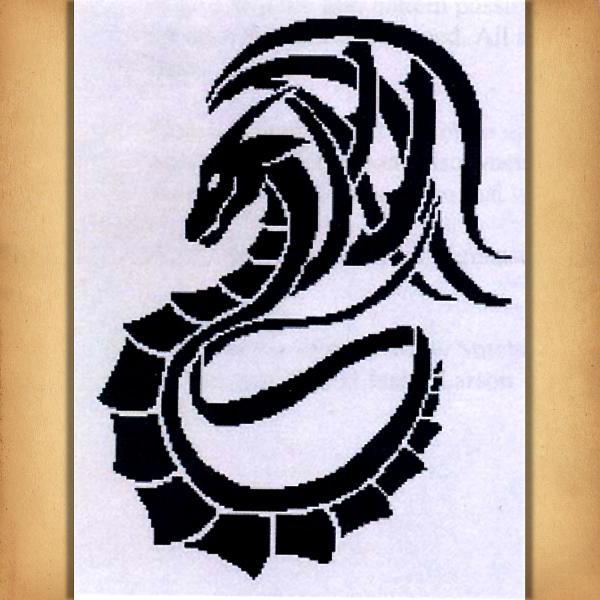 Tribal Dragon Cross Stitch Pattern - *Clearance* - SIW-199