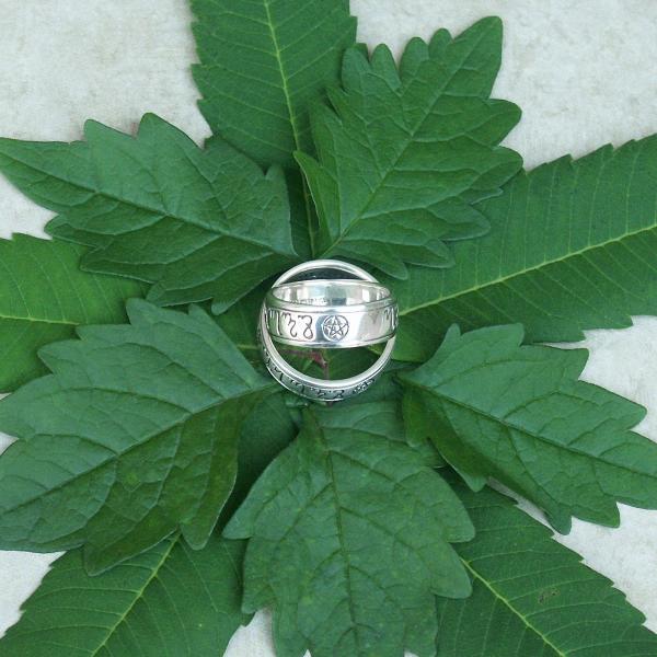 Silver Pagan Handfasting Ring - *Clearance* - RSS-057 picture