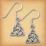 Silver Triquetra Dangle Earrings - ESS-498