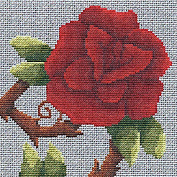 Flowered Heart Cross Stitch Pattern - SIA-673 picture