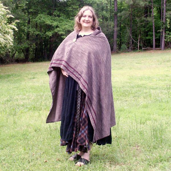 Dark Grey Viking Cloak with Trim - CLK-110