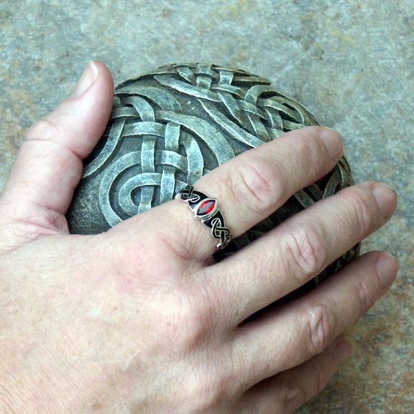 Silver Celtic Fire Ring - RSS-159 picture