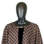 Brown and Black Checkerboard Full Circle Cloak with Pockets - CLK-288