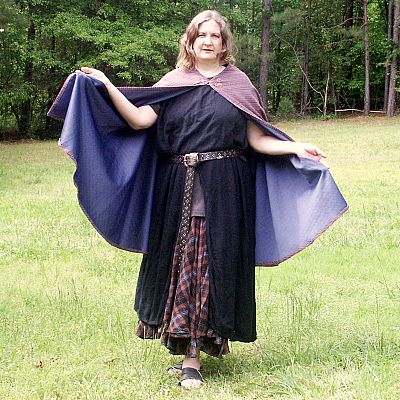 Multi-Color Striped Half Circle Cloak - CLK-086 picture