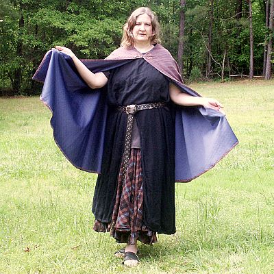 Multi-Color Striped Half Circle Cloak - CLK-086 picture