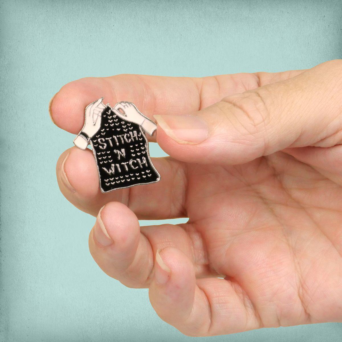 "Stitch 'n Witch" Enamel Pin - PIN-022 picture