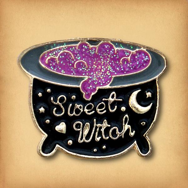 "Sweet Witch" Cauldron Enamel Pin - PIN-028 picture