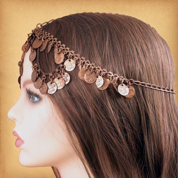 Copper Coin Fantasy Headpiece - TIK-142-C picture