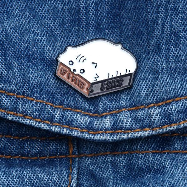 "If I Fits I Sits" Enamel Pin - PIN-060 picture