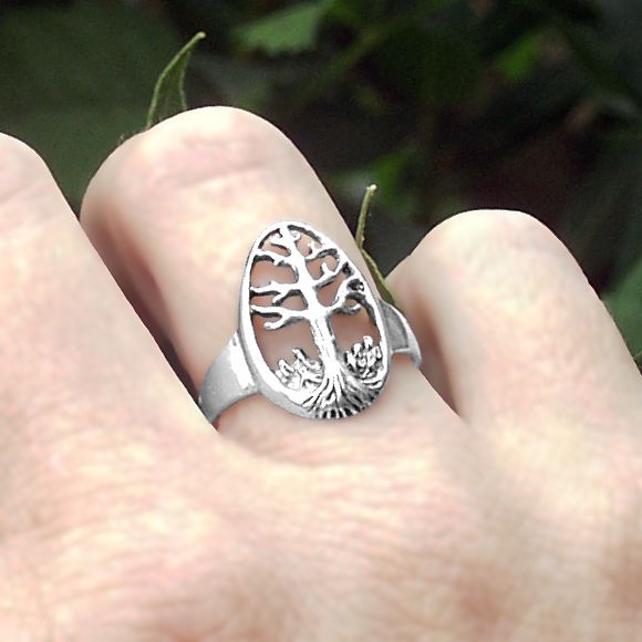 Silver Tree of Life Ring - RSS-148 picture