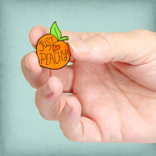 "Just Peachy" Enamel Pin - PIN-102 picture