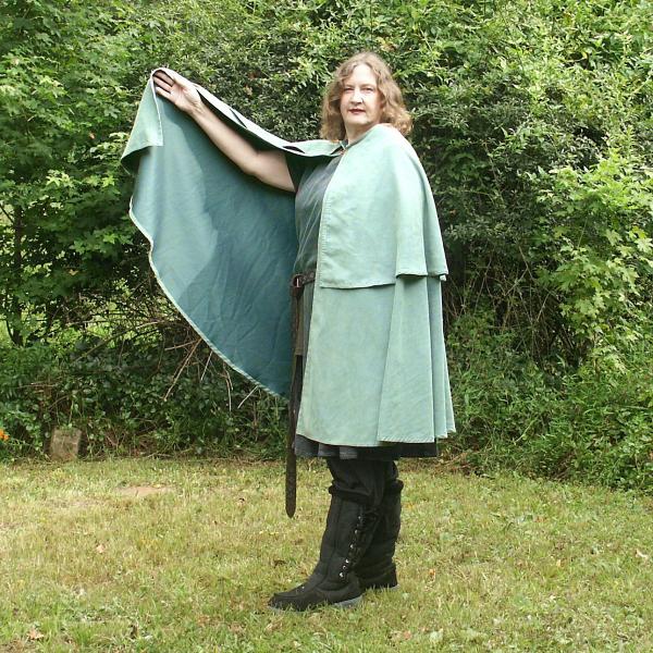 Half Circle Aqua Blue Cape with Capelet - CLK-115 picture