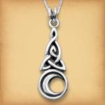 Silver Celtic Moon Pendant - PSS-206