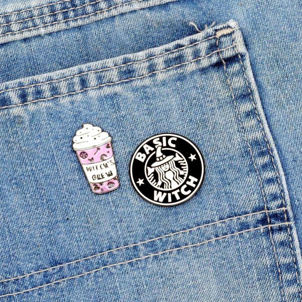 Basic Witch Enamel Pin - PIN-162 picture