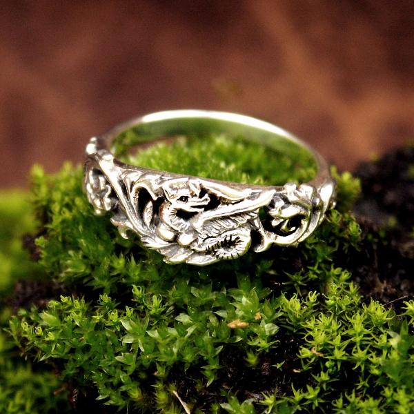 Silver Fairy Dragon Ring - *Clearance* - RSS-605 picture