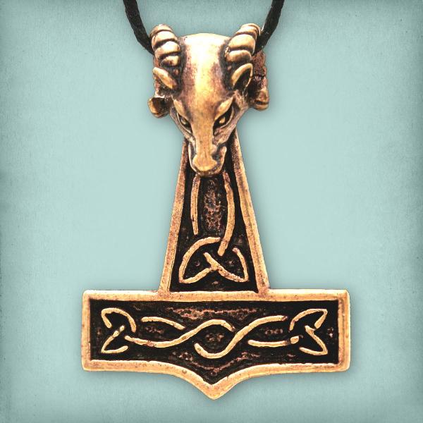 Bronze Ram's Head Thor's Hammer - PBZ-114 picture