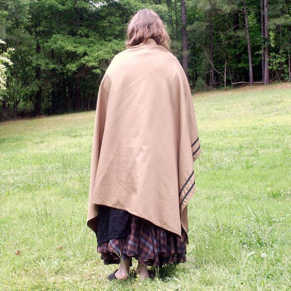 Tawny Gold Viking-Style Cloak with Trim - CLK-112 picture