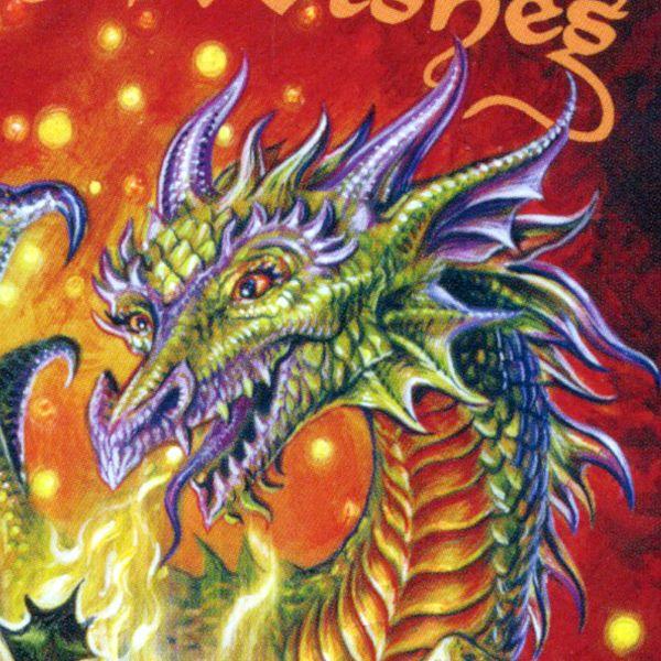 Flaming Dragon Pudding Yule Card - CRD-BY16 picture