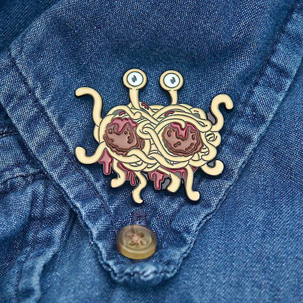 Flying Spaghetti Monster Enamel Pin - PIN-040 picture