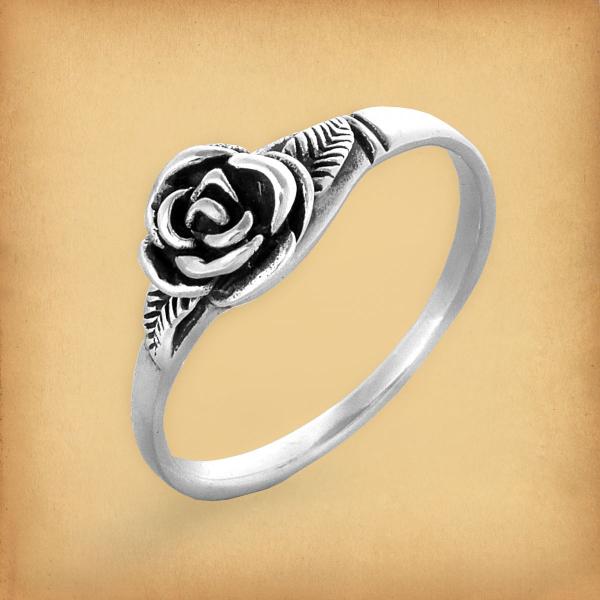 Silver Rose Ring - RSS-2875 picture