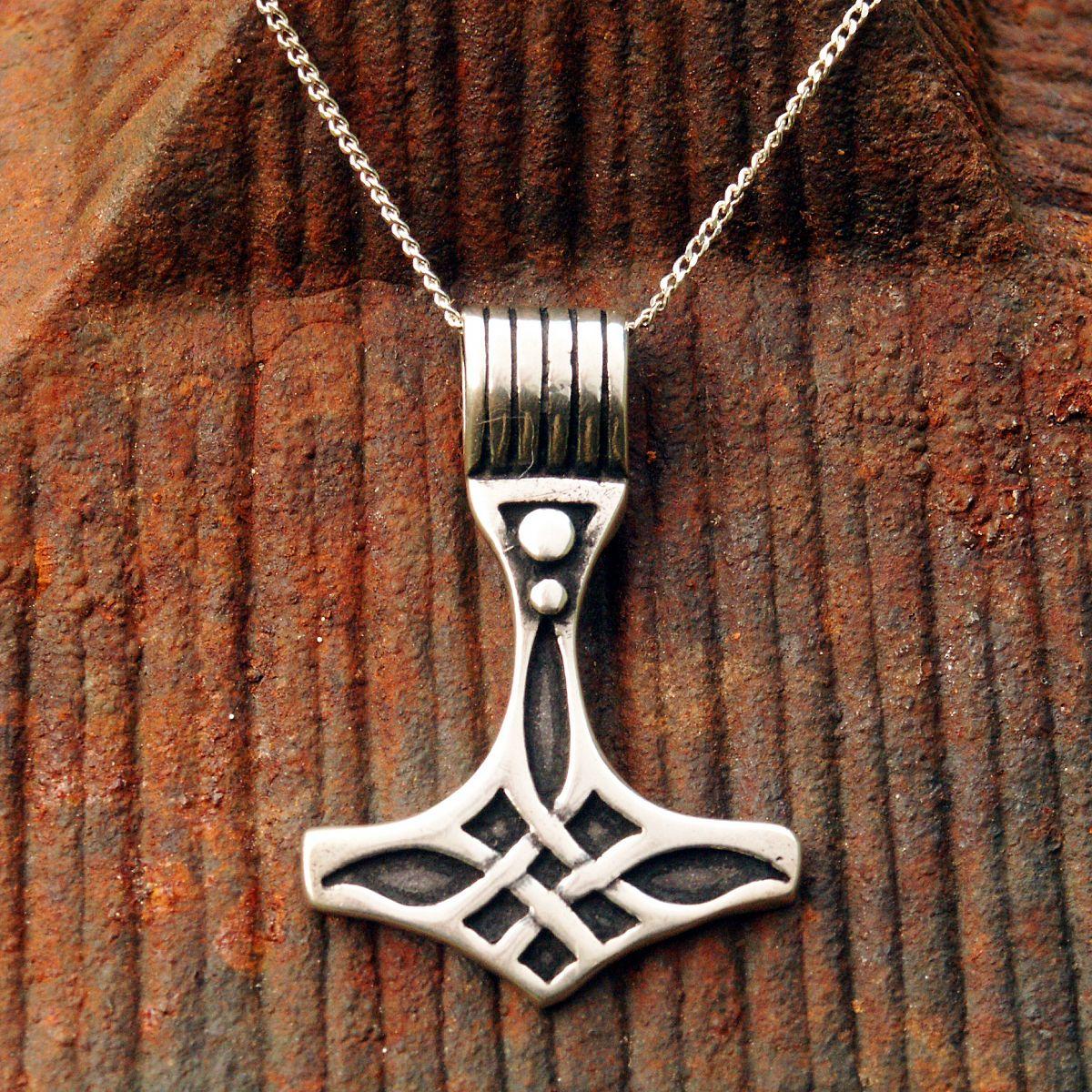 Silver Celtic Thor's Hammer Pendant - PSS-113 picture