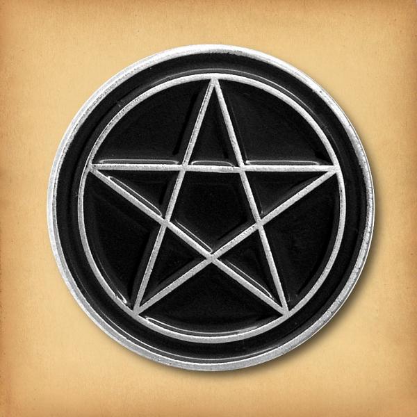 Black Pentacle Enamel Pin - PIN-020